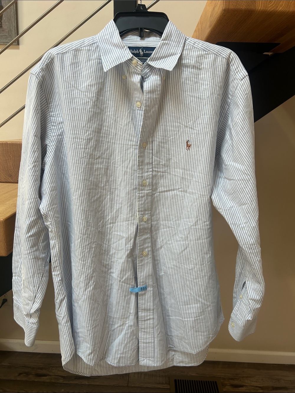 Ralph Lauren Light Blue & White Pinstripe Button-Down Shirt